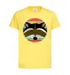 Детская футболка Round racoon Лимонный фото