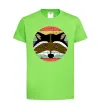Детская футболка Round racoon Лаймовый фото