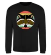 Свитшот Round racoon Черный фото