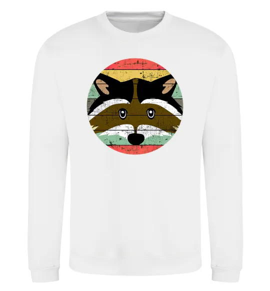 Свитшот Round racoon Белый фото