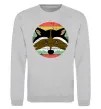 Свитшот Round racoon Серый меланж фото