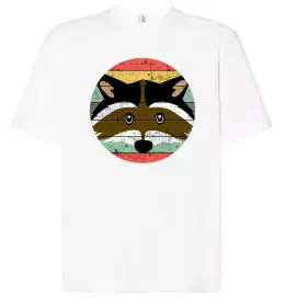Футболка Оверсайз Лапки єнота Белый фото