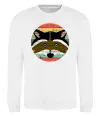 Світшот Round racoon Білий фото