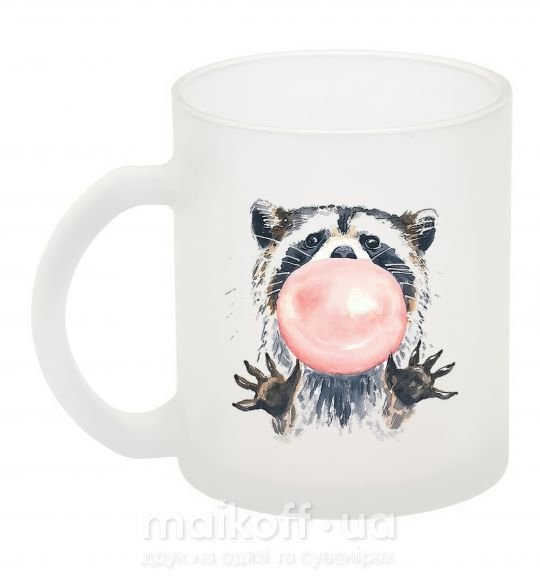 Чашка скляна Bubblegum racoon Фроузен фото