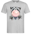 Чоловіча футболка Bubblegum racoon Сірий фото
