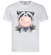 Чоловіча футболка Bubblegum racoon Білий фото