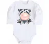 Детский боди Bubblegum racoon Белый фото