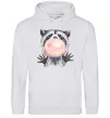 Жіноча толстовка (худі) Bubblegum racoon Сірий меланж фото