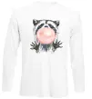 Лонгслив Bubblegum racoon Белый фото