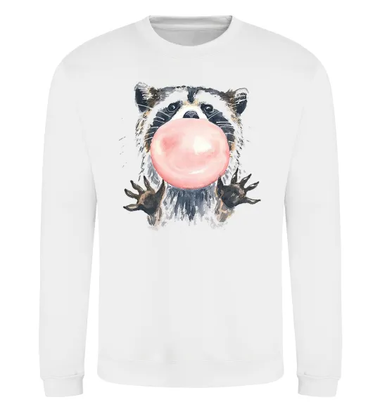 Світшот Bubblegum racoon Білий фото