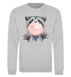 Світшот Bubblegum racoon Сірий меланж фото