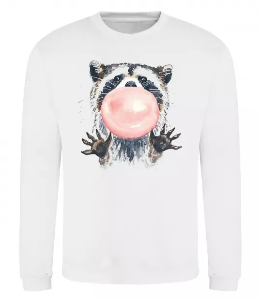 Свитшот Bubblegum racoon Белый фото