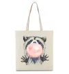 Еко-сумка Bubblegum racoon Бежевий фото