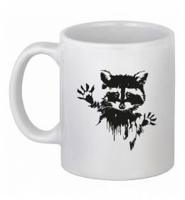 Чашка керамічна Лапки єнота