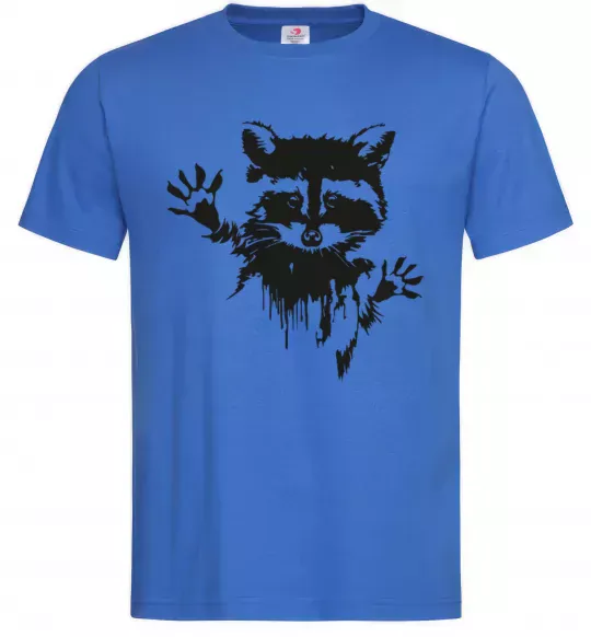 Чоловіча футболка Лапки єнота Яскраво-синій фото