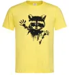 Чоловіча футболка Лапки єнота Лимонний фото