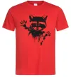 Чоловіча футболка Лапки єнота Червоний фото