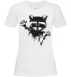 Жіноча футболка Лапки єнота Білий Жіноча футболка Лапки єнота Білий фото
