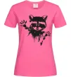 Жіноча футболка Лапки єнота Яскраво-рожевий Жіноча футболка Лапки єнота Яскраво-рожевий фото