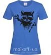 Женская футболка Лапки енота Ярко-синий фото