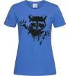 Жіноча футболка Лапки єнота Яскраво-синій Жіноча футболка Лапки єнота Яскраво-синій фото