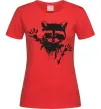 Жіноча футболка Лапки єнота Червоний Жіноча футболка Лапки єнота Червоний фото