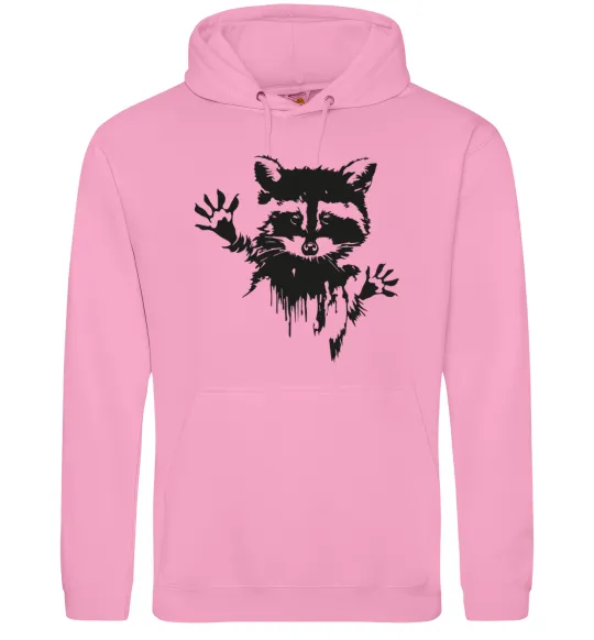 Женская толстовка (худи) Лапки єнота Розовый фото