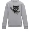 Детский Свитшот Лапки єнота Серый меланж фото
