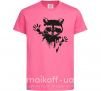 Детская футболка Лапки енота Ярко-розовый фото