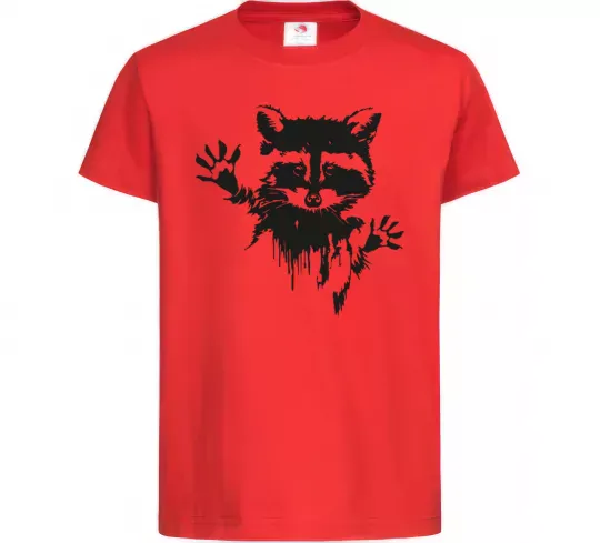 Дитяча футболка Лапки єнота Червоний фото