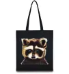 Эко-сумка Коричневий єнот Черный Эко-сумка Коричневий єнот Черный фото