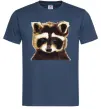 Мужская футболка Коричневий єнот Темно-синий фото