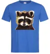 Мужская футболка Коричневий єнот Ярко-синий фото