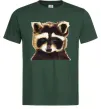 Мужская футболка Коричневий єнот Темно-зеленый фото