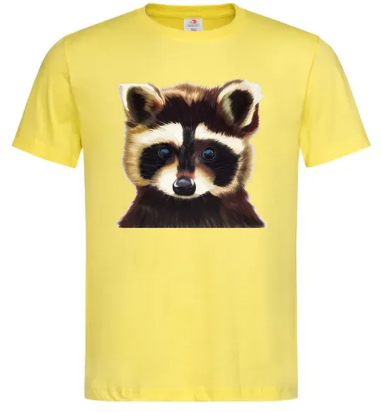Мужская футболка Коричневий єнот Лимонный фото