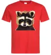 Мужская футболка Коричневий єнот Красный фото