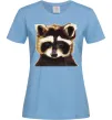 Женская футболка Коричневий єнот Голубой Женская футболка Коричневий єнот Голубой фото