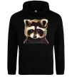 Чоловіча толстовка (худі) Коричневий єнот Чорний Чоловіча толстовка (худі) Коричневий єнот Чорний фото