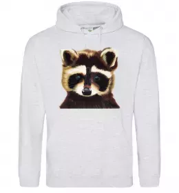 Мужская толстовка (худи) Єнот зелений Черный фото