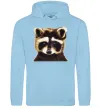 Женская толстовка (худи) Коричневий єнот Голубой фото
