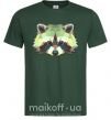 Мужская футболка Енот зеленый Темно-зеленый фото