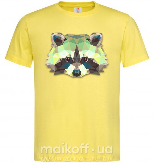 Мужская футболка Енот зеленый Лимонный фото