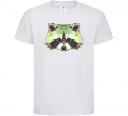 Детская футболка Єнот зелений Белый фото