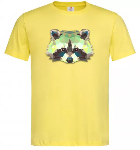 Мужская футболка Єнот зелений Лимонный фото