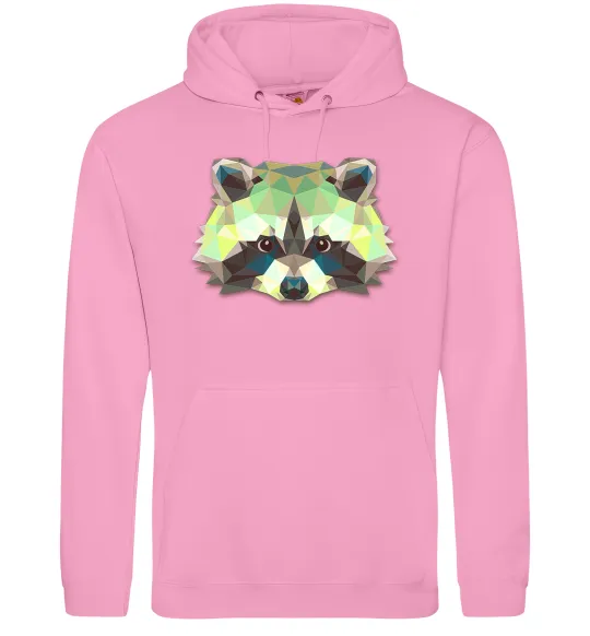 Чоловіча толстовка (худі) Єнот зелений Рожевий фото