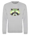Свитшот Єнот зелений Серый меланж фото