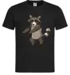 Чоловіча футболка Єнот танцює Чорний Чоловіча футболка Єнот танцює Чорний фото