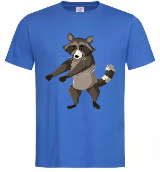 Чоловіча футболка Єнот танцює Яскраво-синій фото