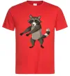 Чоловіча футболка Єнот танцює Червоний Чоловіча футболка Єнот танцює Червоний фото
