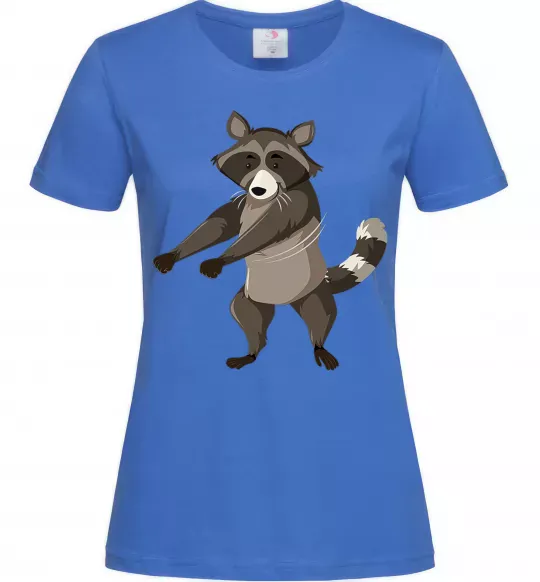 Женская футболка Єнот танцює Ярко-синий фото